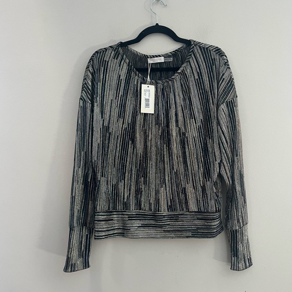 Ramy Brook Shimmering Silver Blouse - Picture 4 of 12